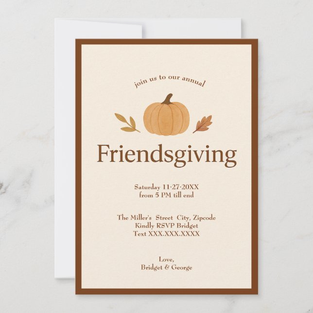 Hojas de calabaza mínima para dar amistad (Anverso)