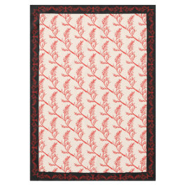 Hojas de cedro sobre un mantel