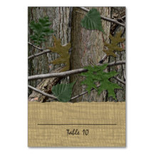 Hojas de corteza de árbol y tarjeta Burlap Place