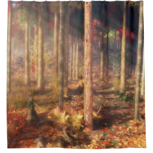 Hojas de cortina de ducha de oro (Anverso)