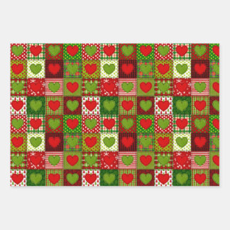 Hojas de envoltorio de colcha de patchwork de cora