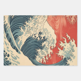 HOJAS DE ENVOLTORIO DE REGALO ARTE JAPONÉS