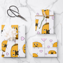 Hojas de envolver de Boda Taco Bride y Groom