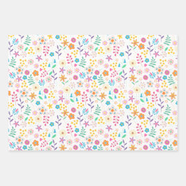 Hojas de envolver floridas y luminosas