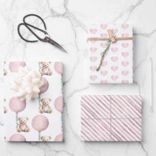 Hojas de envolvimiento Baby Shower de Teddy Bear d