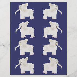 Hojas de envolvimiento de elefantes blancos