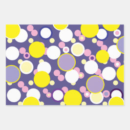 Hojas de envolvimiento de puntos retro juguetonas 