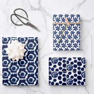 Hojas de envolvimiento del patrón Shibori de la Ma