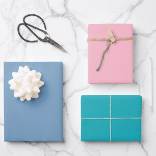 Hojas de envolvimiento mixtas rosadas - azules - A