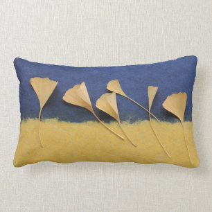 hojas de ginkgo en papel hecho a mano almohada lum