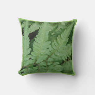 hojas de helecho, almohada verde casi sólida