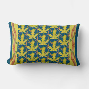 Hojas de higo en una almohada lumbar