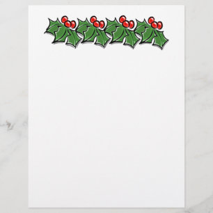 Hojas de Holly, bayas de Holly, flores de Navidad