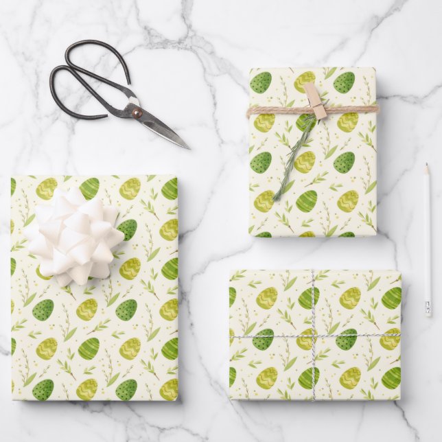 Hojas de Huevo de Pascua Pintadas (Anverso)
