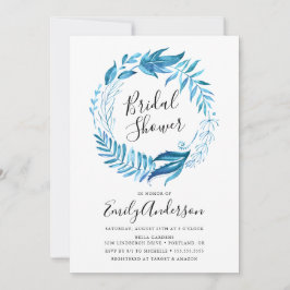 Hojas de Índigo | Invitación de Regadera de Boda e