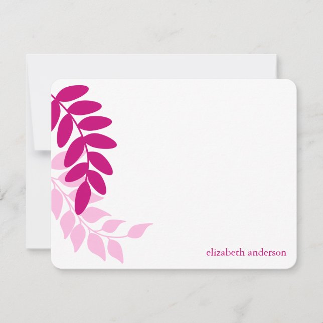 Hojas de jardín rosadas calientes (Anverso)