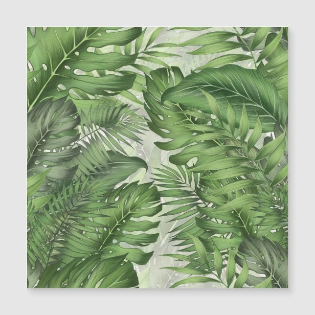 Hojas de la selva tropical: fondo floral sin solda (Anverso)