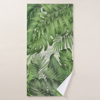Hojas de la selva tropical: fondo floral sin solda