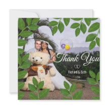 Hojas de laurel románticas, gracias, boda