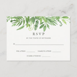 Hojas de lujo | Boda Botánica Verde RSVP