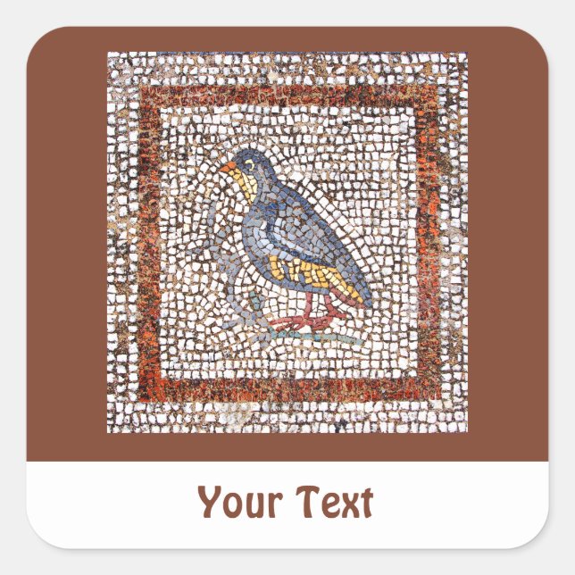 Hojas de mosaico de aves de Kos para Pegatinas (Anverso)