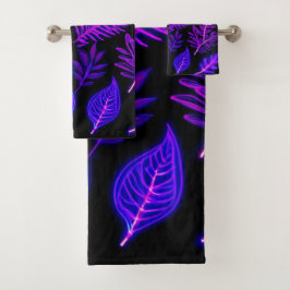 Hojas de neón en tonos rosados y morados