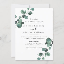 Hojas de oliva, invitación a la boda de la vegetac