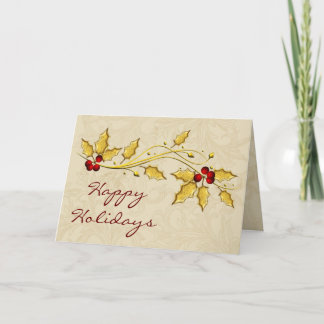 hojas de oro bayas holandesas Tarjetas de vacacion