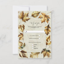 Hojas de oro beige crema glam otoño RSVP