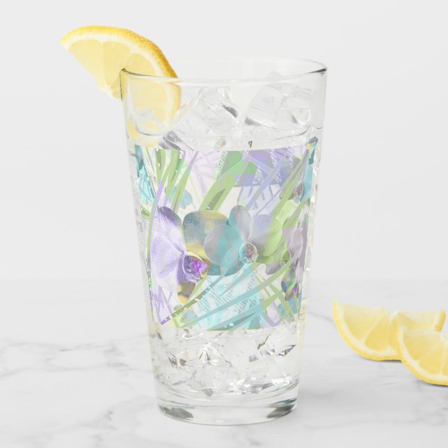 Hojas de orquídea y palmera, tropicales (Anverso (hielo))