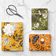 Hojas de otoño, bayas y bellotas