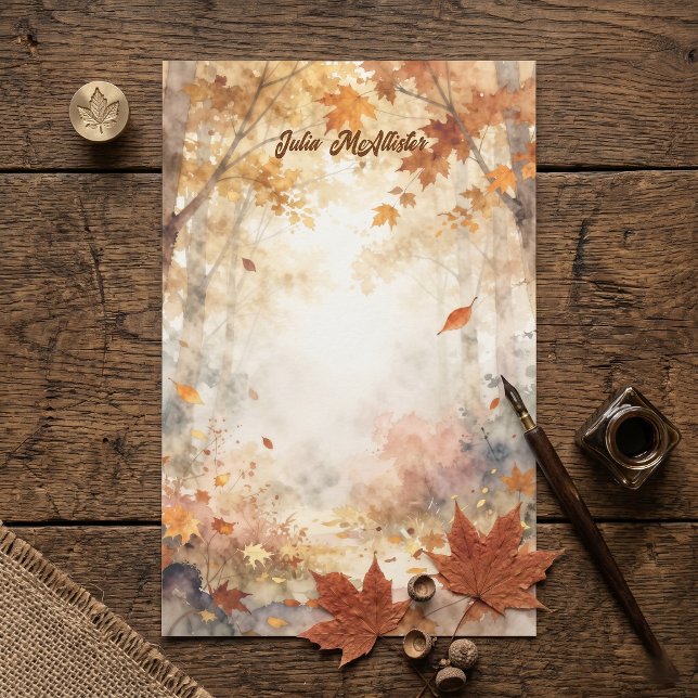 Hojas de otoño bosque de acuarela otoño bosque (Subido por el creador)
