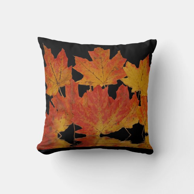 Hojas de otoño - Cojín decorativo (Anverso)
