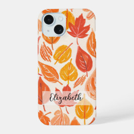 Hojas de otoño coloridas dibujadas a mano