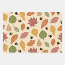Hojas de otoño con bellotas en marrón terracota