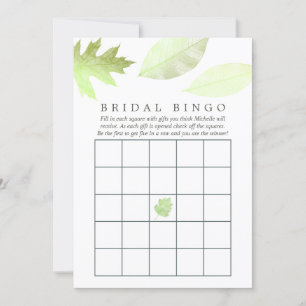 Hojas de otoño de acuarela iridiscente Bingo nupci