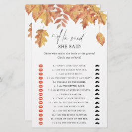 Hojas de otoño - Dijo que dijo que el juego de la 