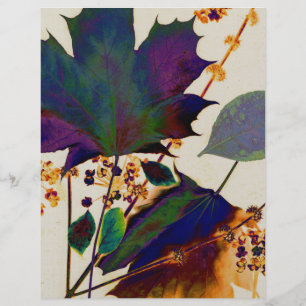 Hojas de otoño en colores reales