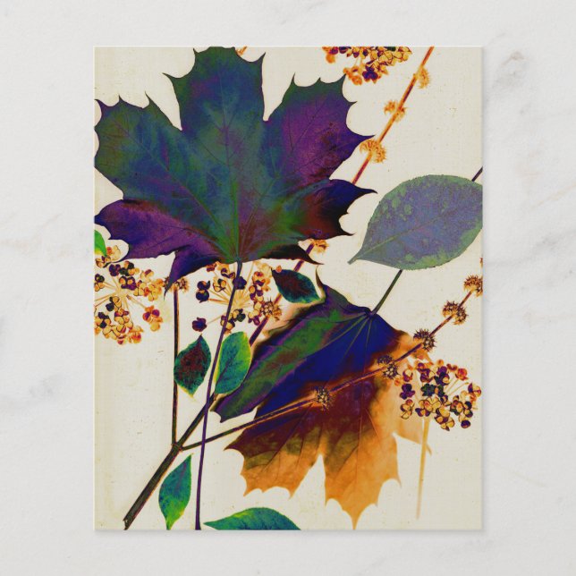 Hojas de otoño en colores reales (Frente)