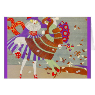 HOJAS DE OTOÑO EN EL VIENTO Art Deco