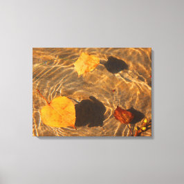 Hojas de otoño en lienzo acuático de RoseWrites