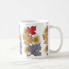 Hojas de otoño en una taza