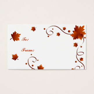 Hojas de otoño - Gifttag