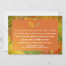 Hojas de otoño - Invitación Boda