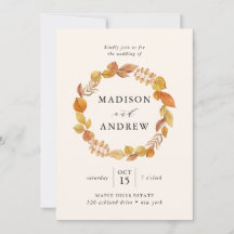 Hojas de Otoño | Invitación de Boda