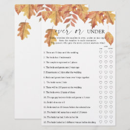 Hojas de otoño - Juego de la ducha de novia encima