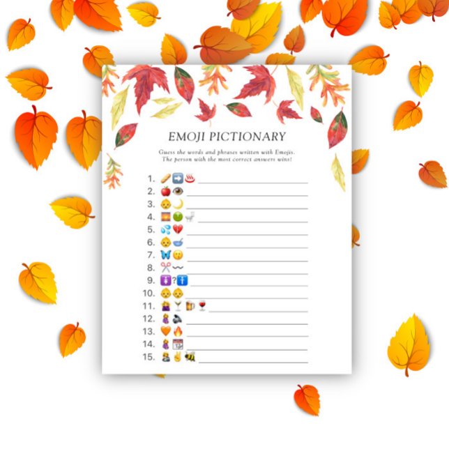 Hojas de otoño \ Juego de pictionary de emojis (Subido por el creador)