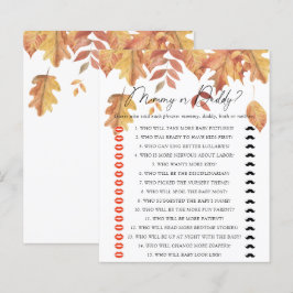 Hojas de otoño - juego para baby shower de mamá o 