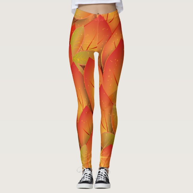 hojas de otoño leggings (Anverso)