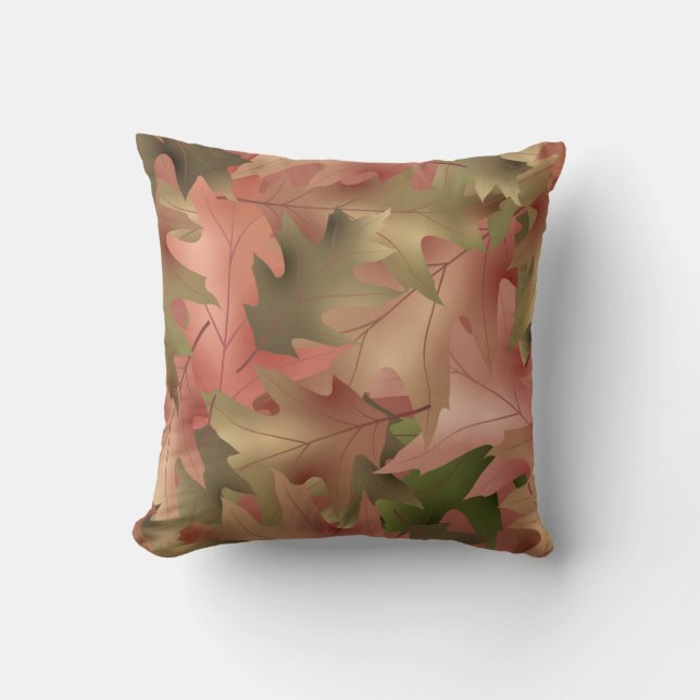 Hojas de otoño mezclan almohada decorativa (Anverso)